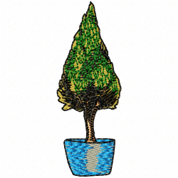 Flowers And Tree Embroidery Design 2